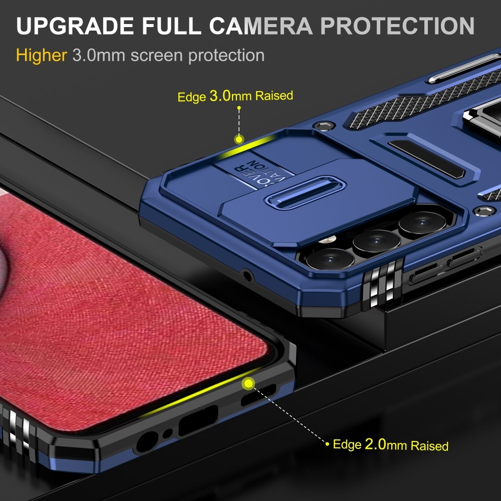 Lens odolný hybridní kryt pro Samsung Galaxy A15 4G/5G - tmavěmodrý