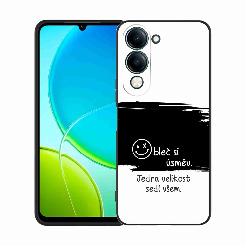 Gelový kryt mmCase na Vivo Y29s 5G - vtipný text 8 černobílé pozadí