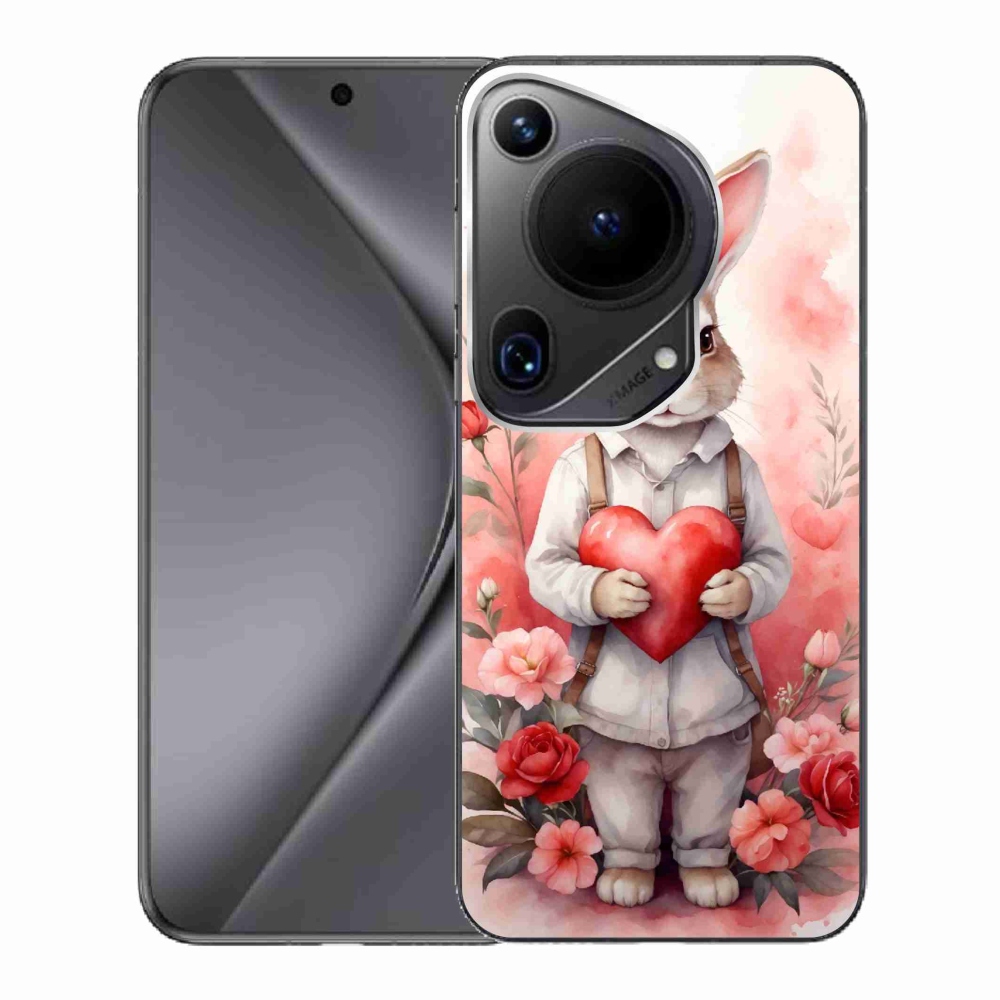 Gelový kryt mmCase na Huawei Pura 70 Ultra - zajíc se srdíčkem