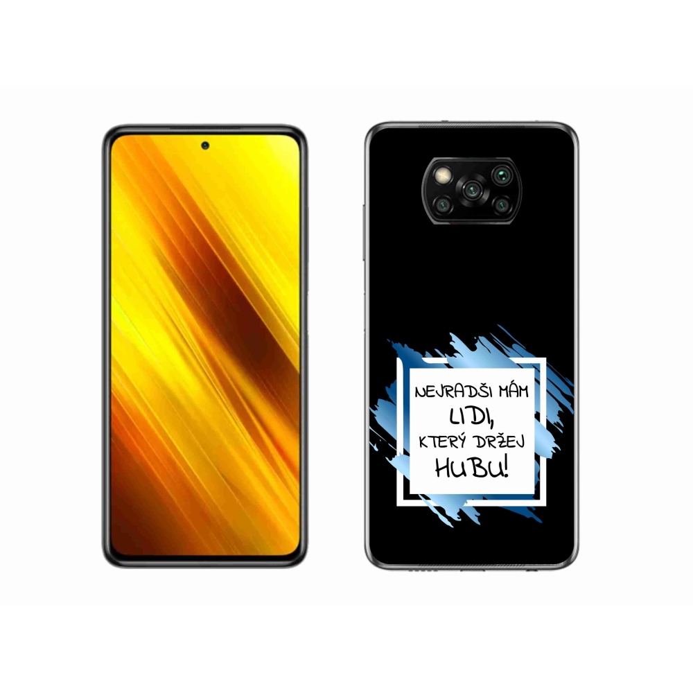 Gelový kryt mmCase na Xiaomi Poco X3 Pro - vtipný text 7 bíločerné pozadí