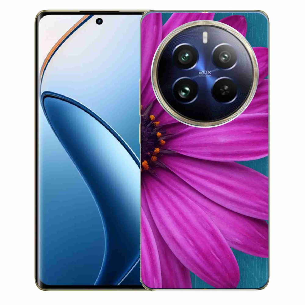 Gelový obal mmCase na Realme 12 Pro 5G/12 Pro+ 5G - fialová kopretina