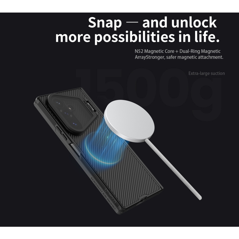 Nillkin CamShield Prop Magnetic (Transparent Lens) Zadní Kryt pro Samsung Galaxy Z Fold 8 Ultra Black