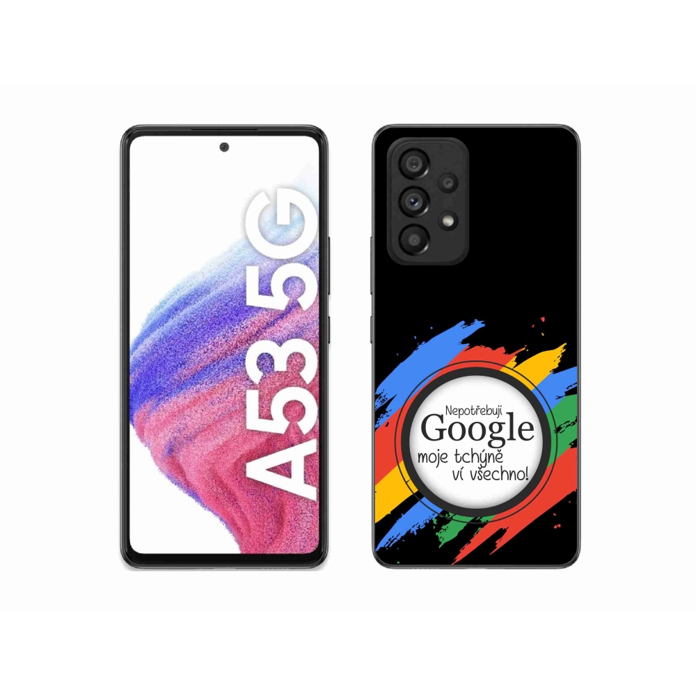 Gelový kryt mmCase na Samsung Galaxy A53 5G - tchýně ví všechno černé pozadí