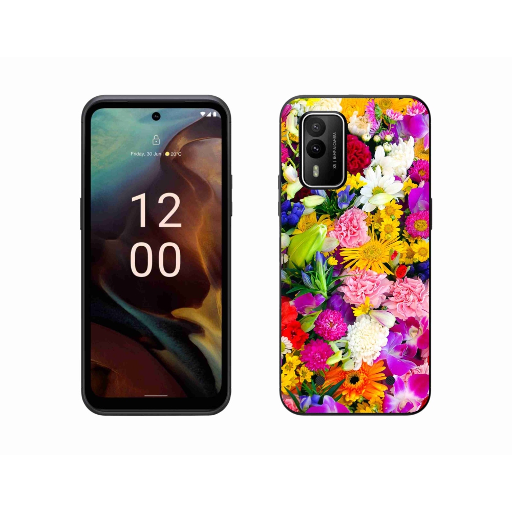 Gelový kryt mmCase na Nokia XR21 - květiny 12