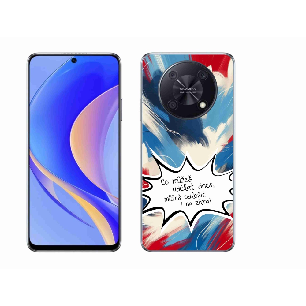 Gelový kryt mmCase na Huawei Nova Y90 - vtipný text 9 bílé pozadí