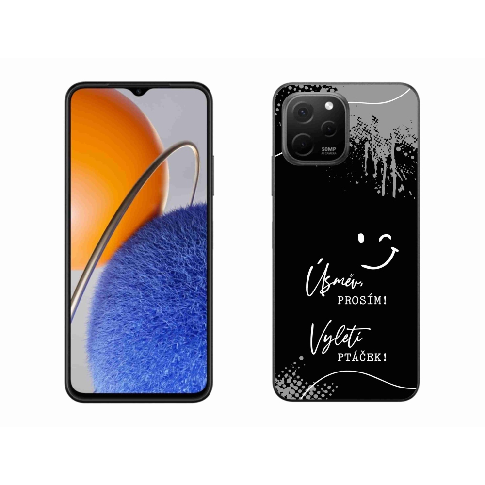 Gelový kryt mmCase na Huawei Nova Y61 - vtipný text 4 černé pozadí