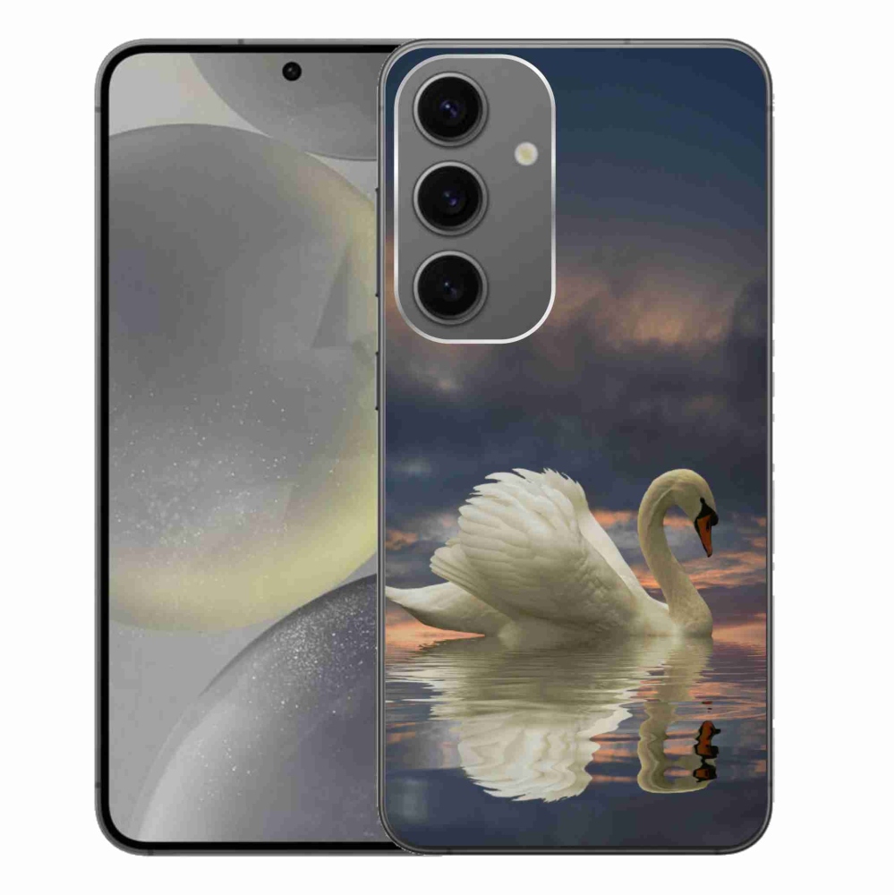 Gelový kryt mmCase na Samsung Galaxy S24+ - labuť