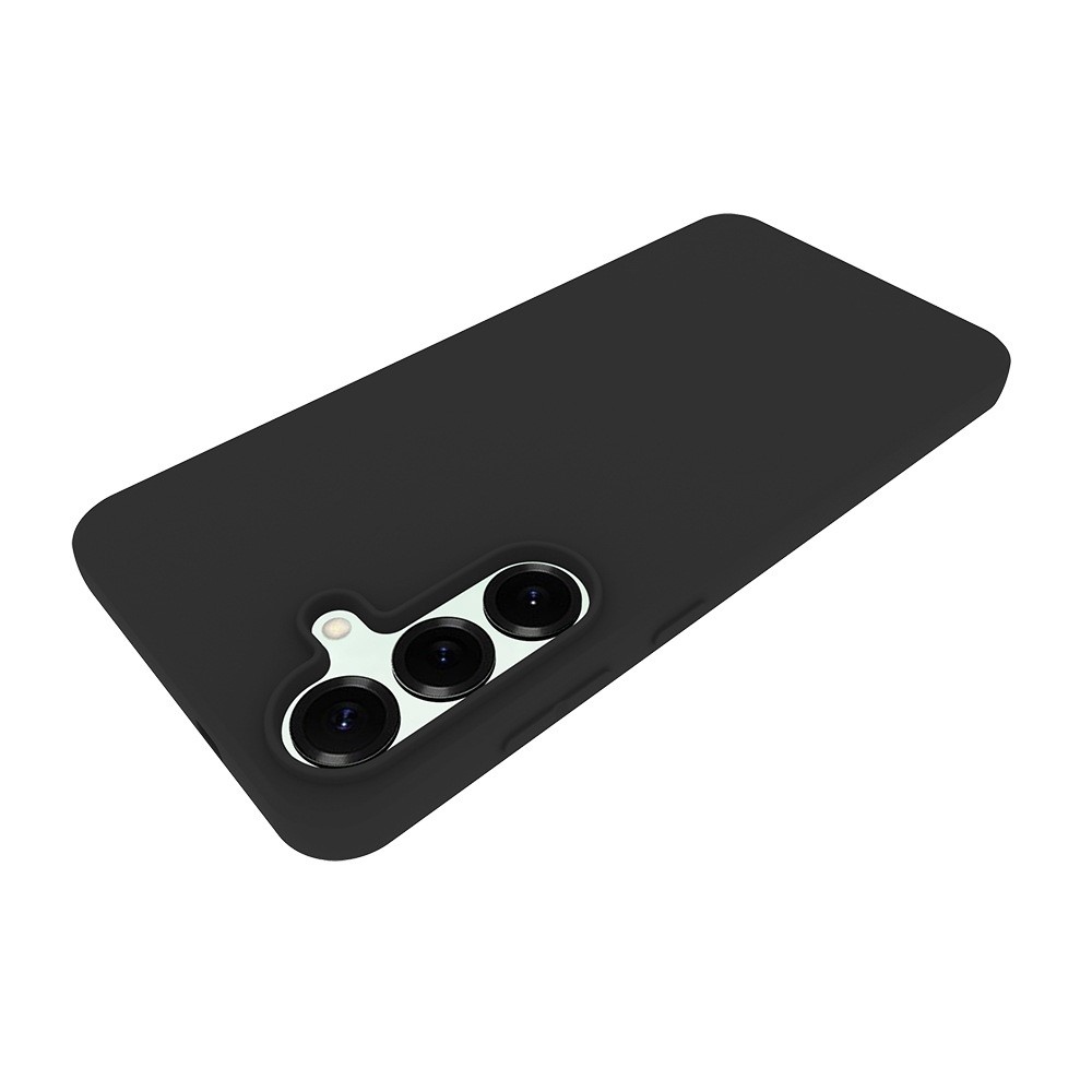 Matný gelový obal na mobil Samsung Galaxy S25 FE - černý