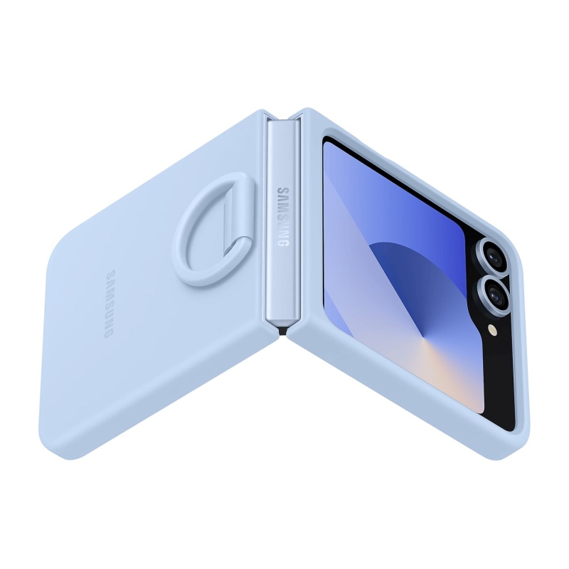 EF-PF741TLE Samsung Silikonový Kryt s Kroužkem pro Galaxy Z Flip 6 Blue