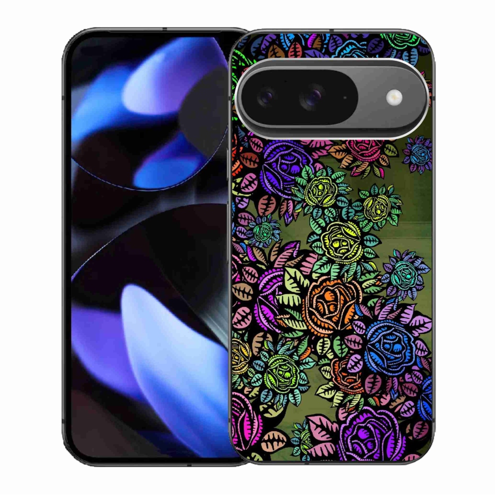 Gelový kryt mmCase na Google Pixel 9/9 Pro - květiny 6