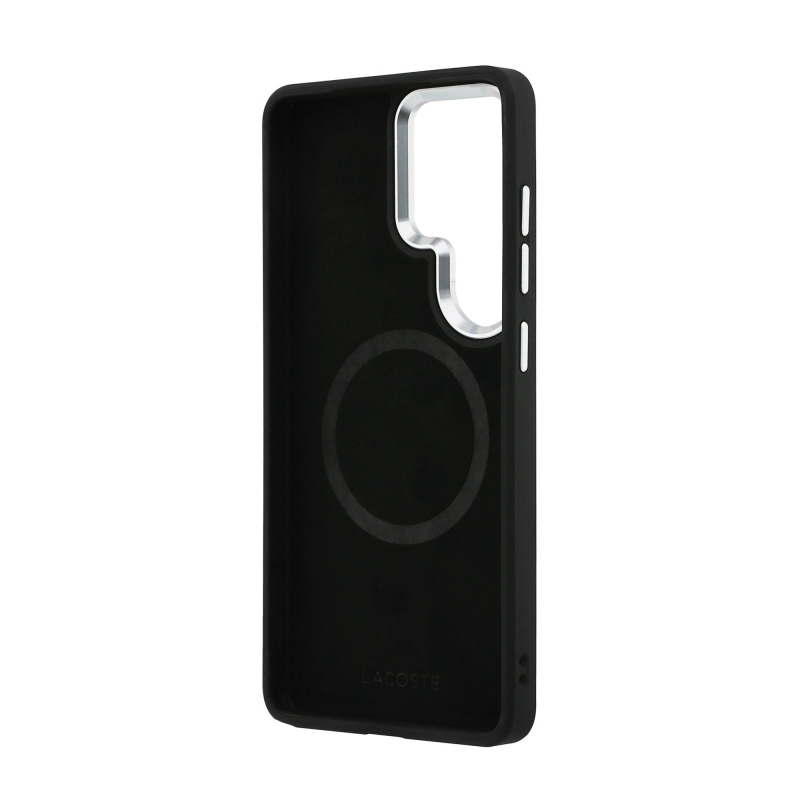 Lacoste Petit Pique Metal Logo Magnetic Zadní Kryt pro Samsung Galaxy S26 Ultra Black