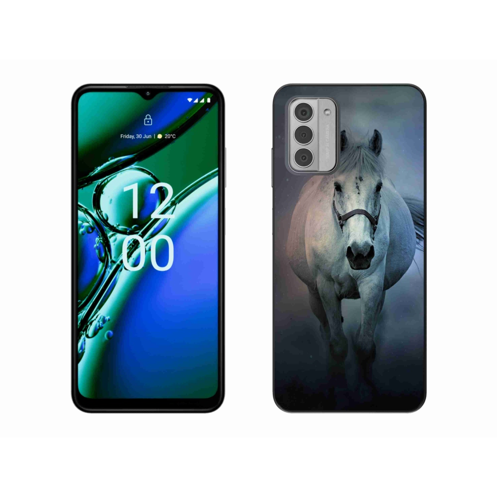 Gelový obal mmCase na Nokia G42 - běžící bílý kůň