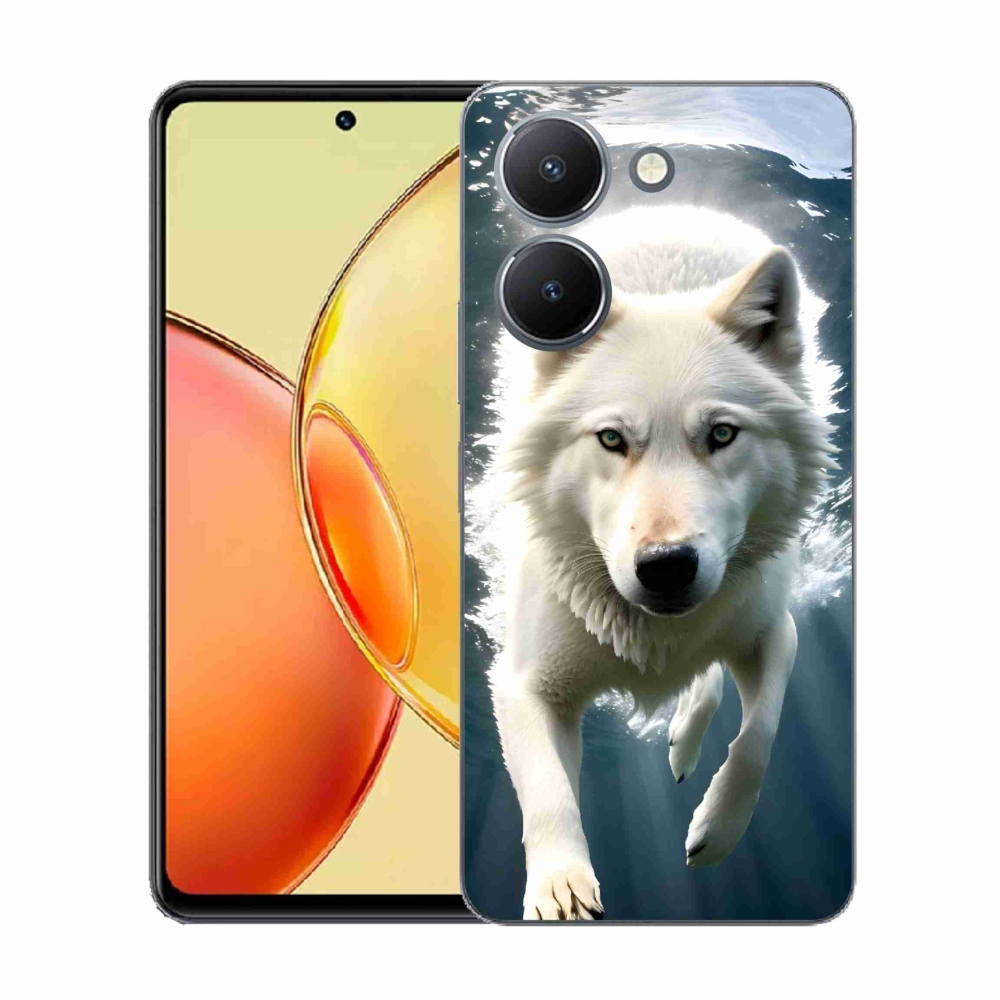 Gelový kryt mmCase na Vivo Y36 - bílý vlk