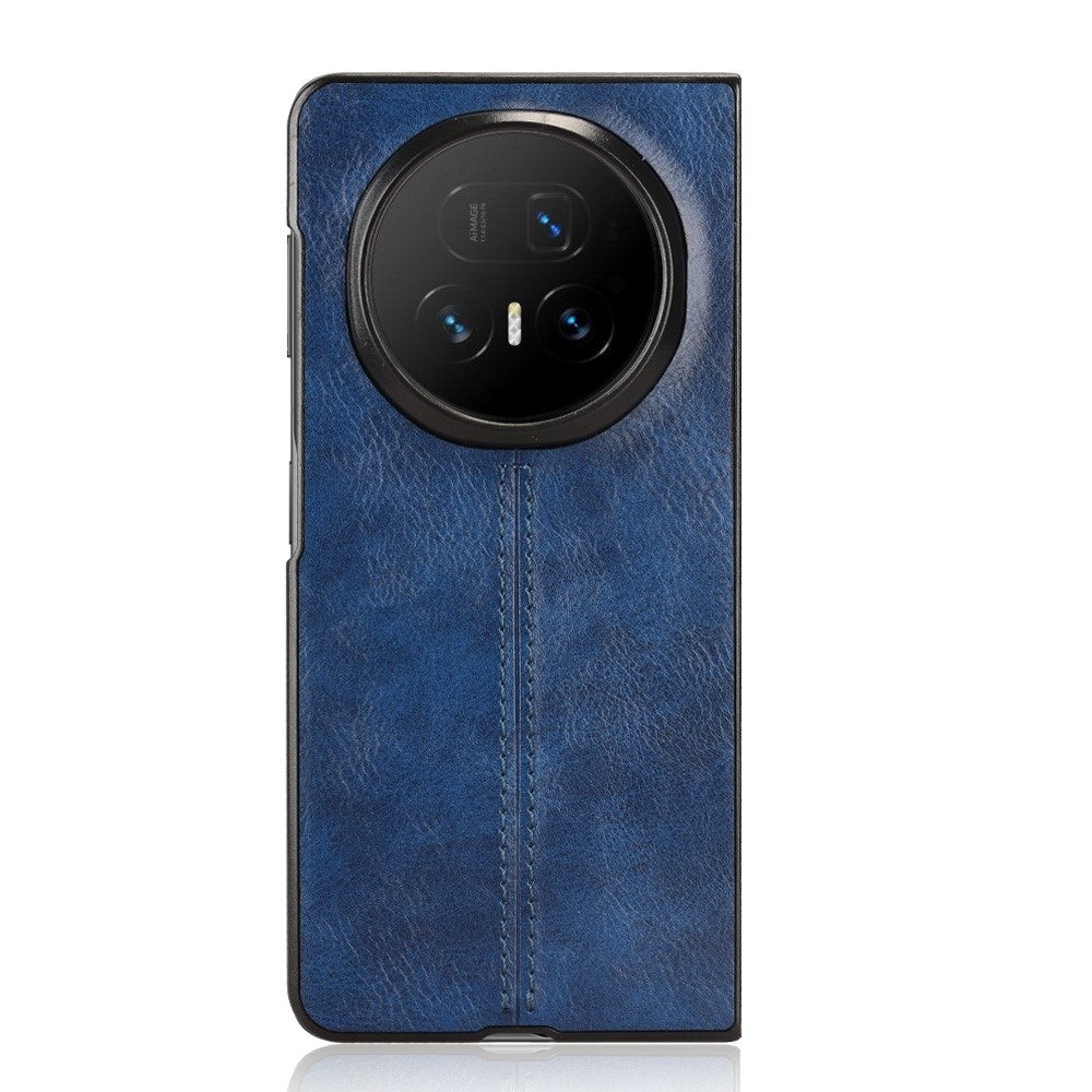 Stitchi plastový obal potažený umělou kůží na mobil Honor Magic V5 - modrý