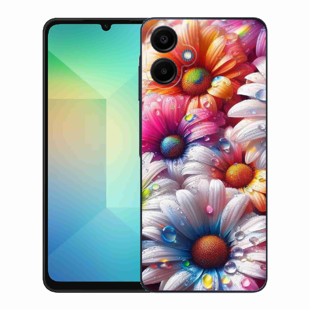 Gelový kryt mmCase na Samsung Galaxy A06 4G - barevné kopretiny