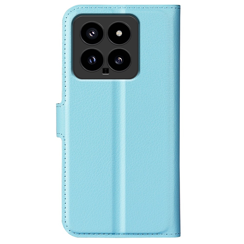 Litchi knížkové pouzdro na Xiaomi 14 - modré