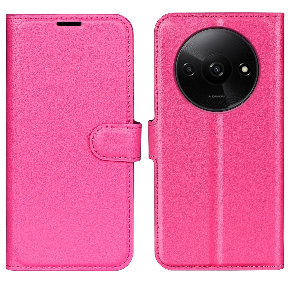 Litchi knížkové pouzdro na Xiaomi Redmi A3 - rose