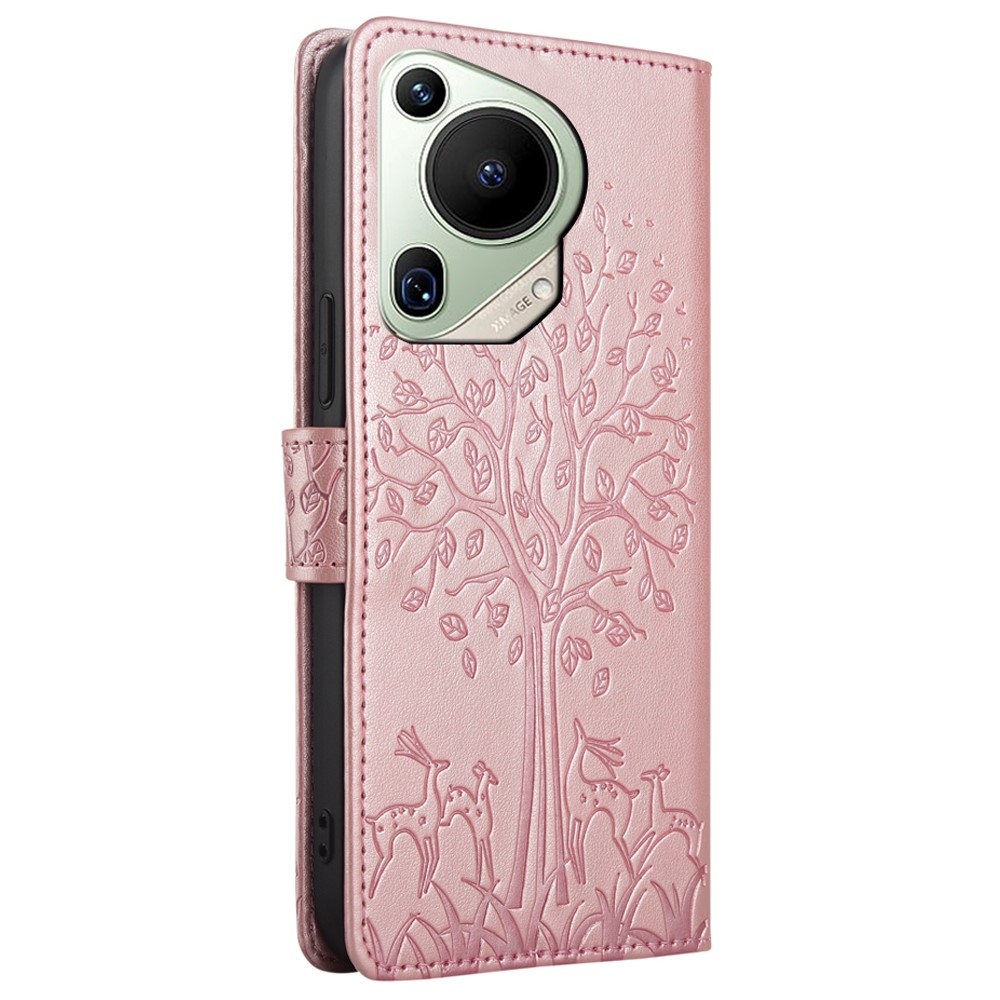 Tree knížkové pouzdro na Huawei Pura 70 Ultra - růžovozlaté