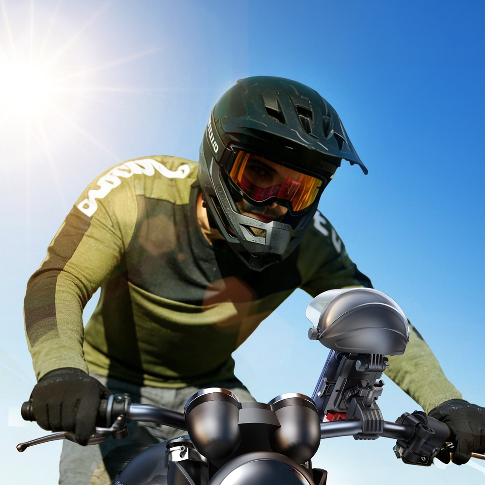 Držák na kolo a motorku Joyroom JR-ZS526 se sluneční clonou – černý