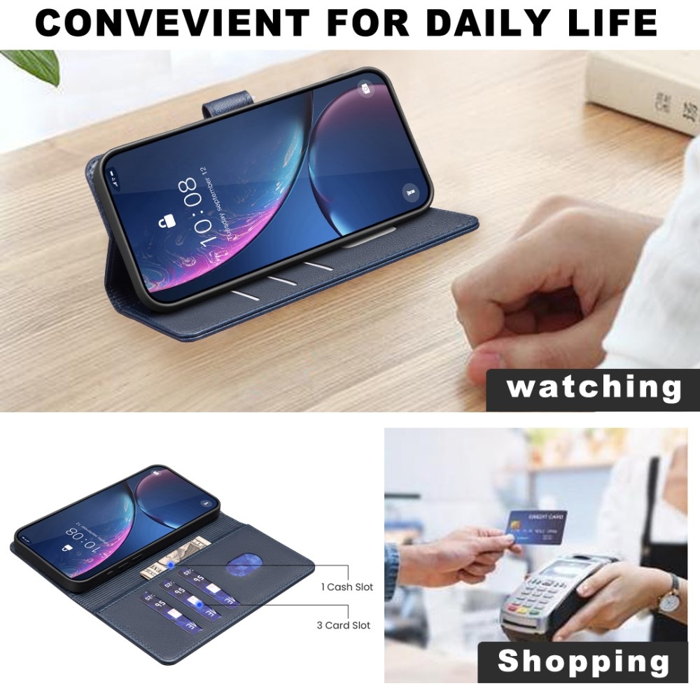 BINFEN knížkové pouzdro na Xiaomi 15 - modré