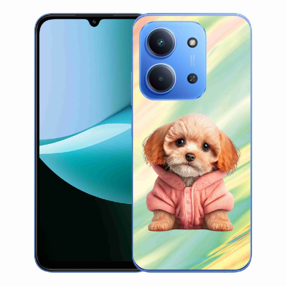 Gelový kryt mmCase na Xiaomi Redmi 15C 4G/5G (173mm) - štěně ve svetru