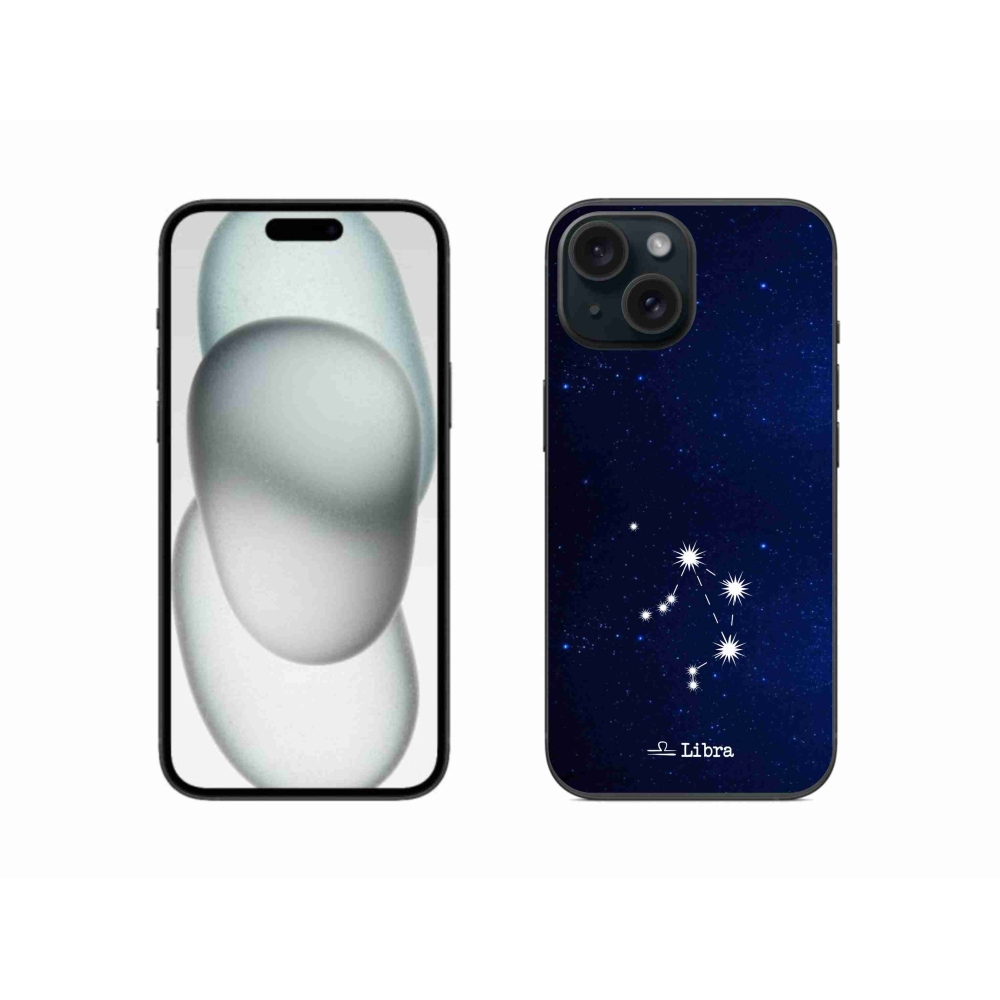Gelový kryt mmCase na iPhone 15 - souhvězdí Váhy