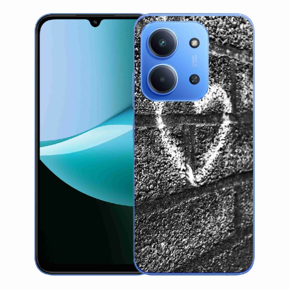 Gelový kryt mmCase na Xiaomi Redmi 15C 4G/5G (173mm) - srdce na zdi