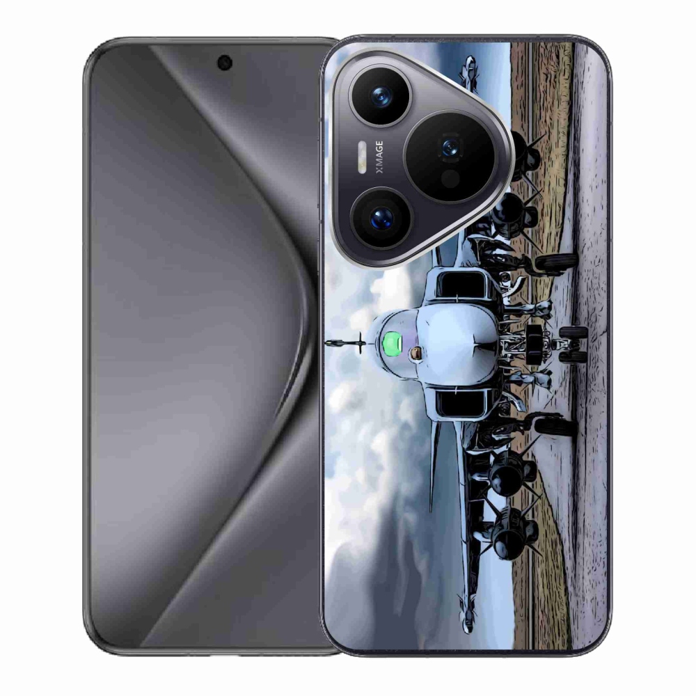 Gelový kryt mmCase na Huawei Pura 70 - vojenské letadlo