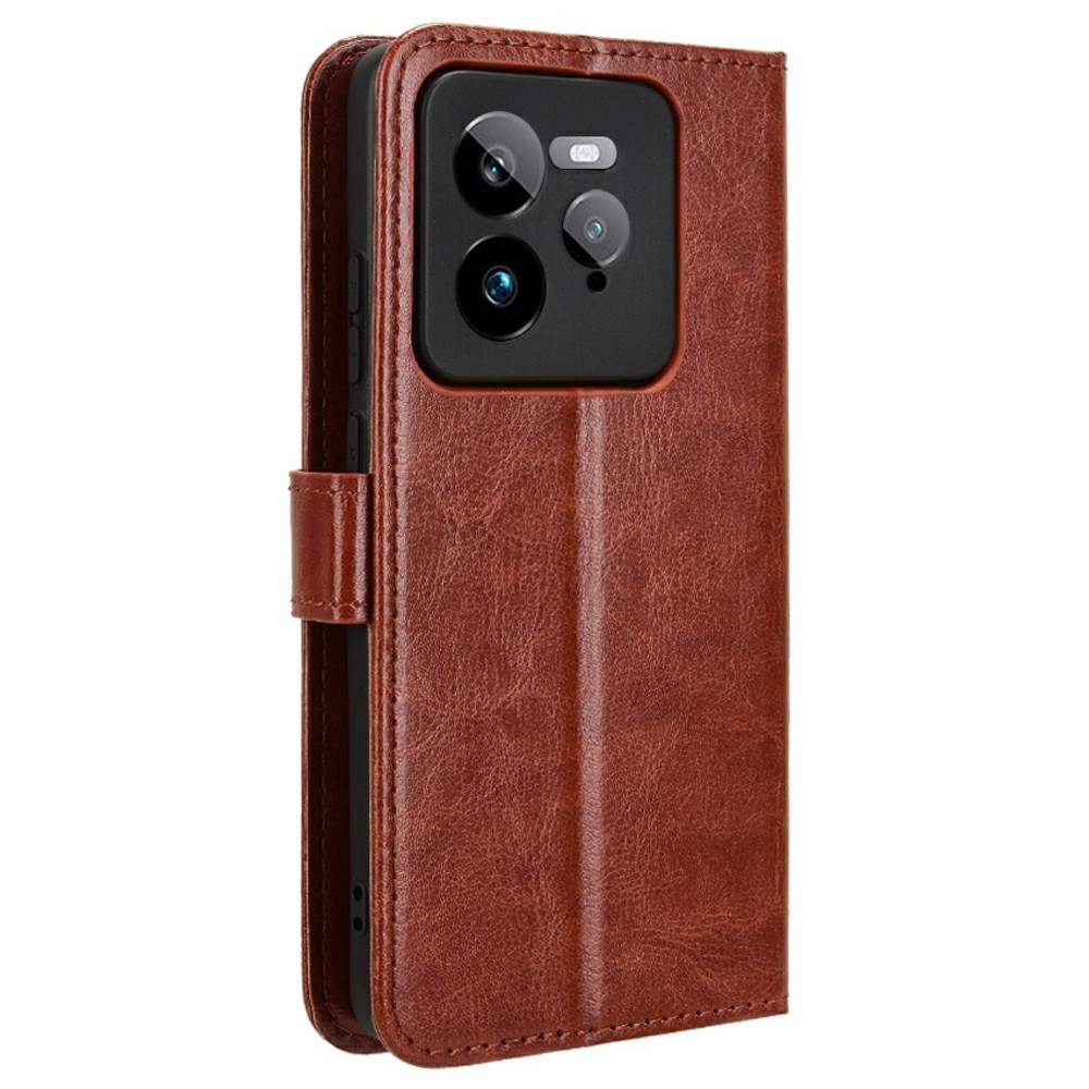 Crazy knížkové pouzdro na Realme GT 7 Pro 5G - hnědé