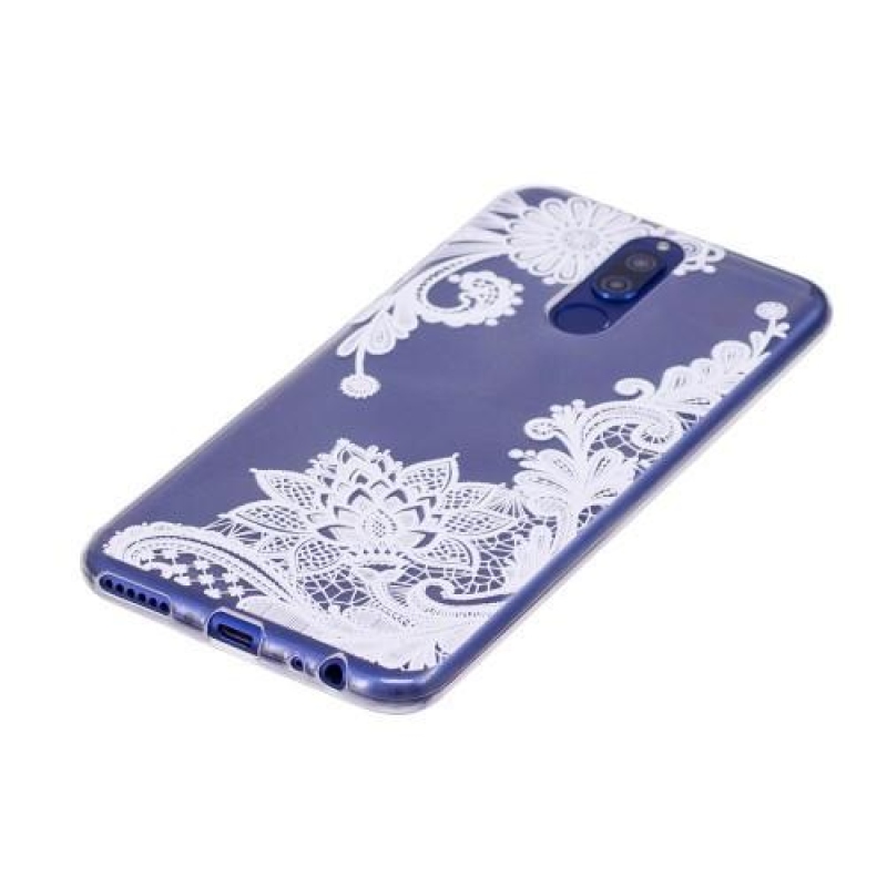 Embi transparentní gelový obal s motivem na Huawei Mate 10 Lite - krajka