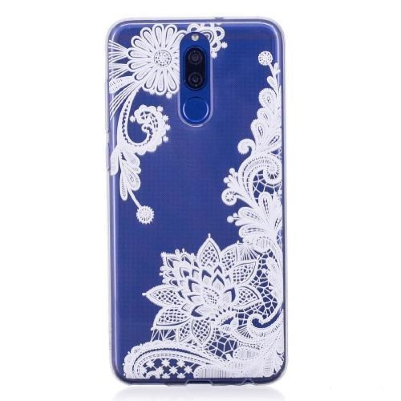 Embi transparentní gelový obal s motivem na Huawei Mate 10 Lite - krajka