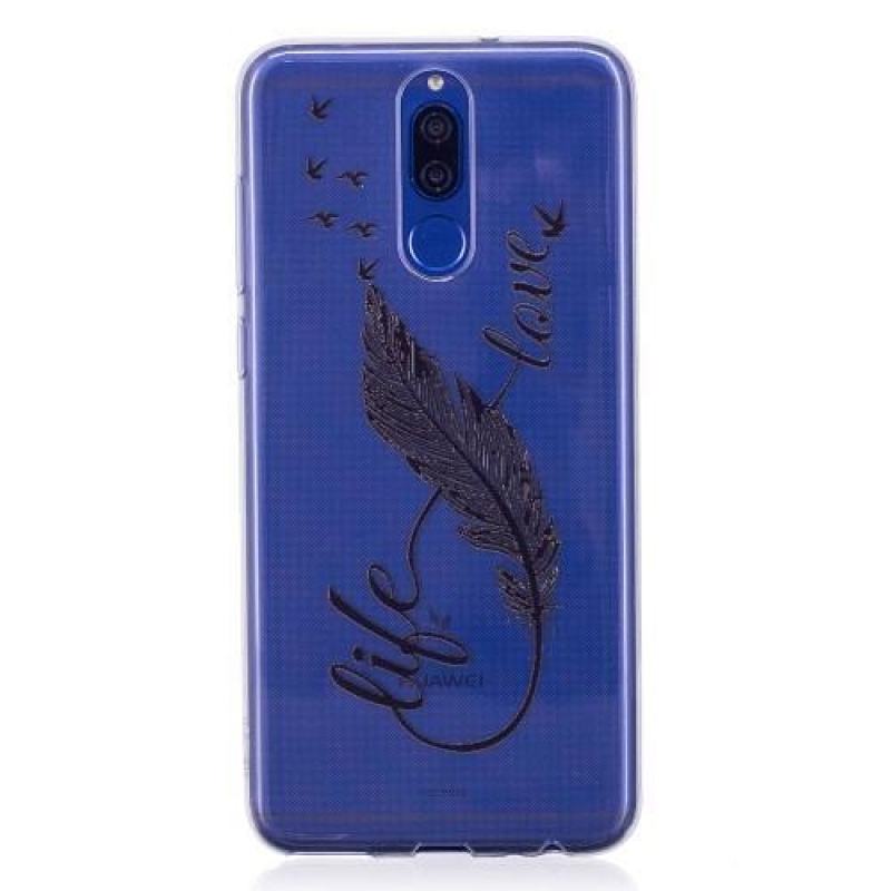 Embi transparentní gelový obal s motivem na Huawei Mate 10 Lite - life, love