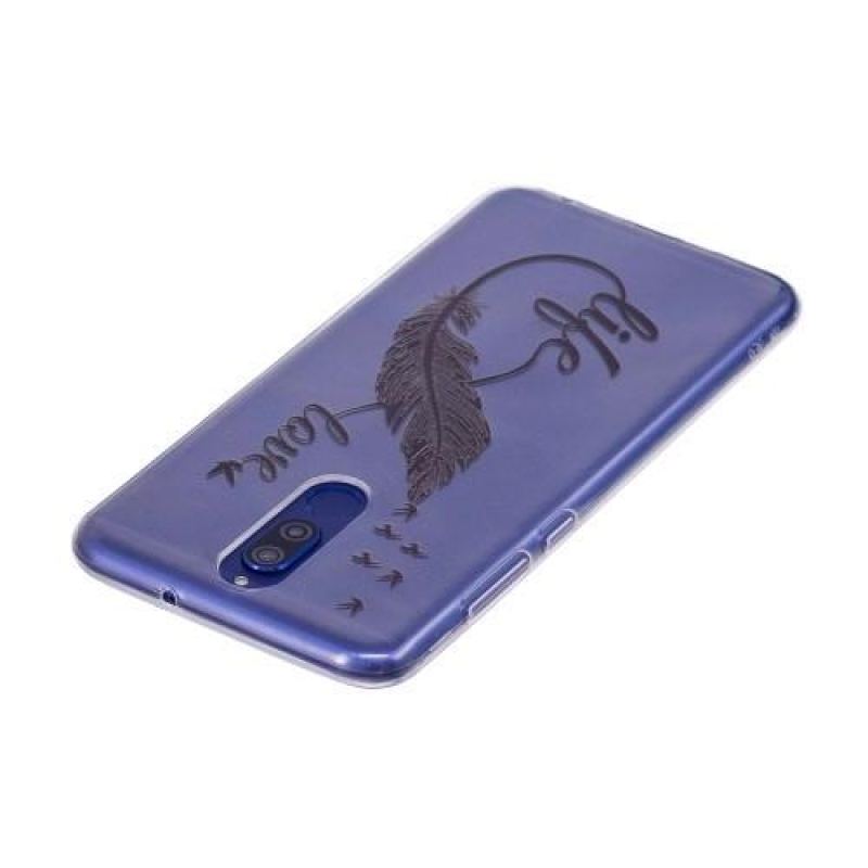 Embi transparentní gelový obal s motivem na Huawei Mate 10 Lite - life, love