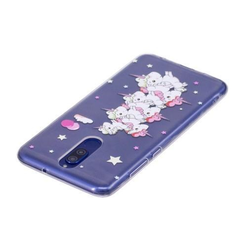 Embi transparentní gelový obal s motivem na Huawei Mate 10 Lite - stádo jednorožců