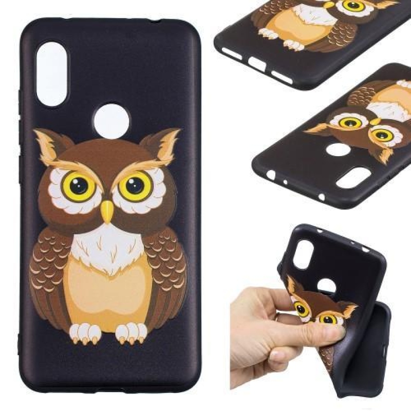 Emboss gelový kryt na mobil Xiaomi Redmi Note 6 Pro - sova