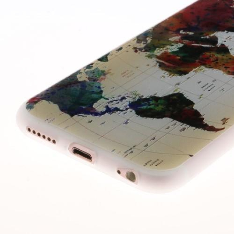 Emboss gelový obal na iPhone 6 Plus a 6s Plus - mapa