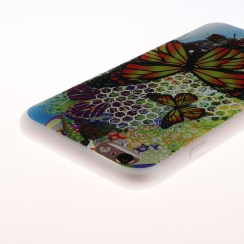 Emboss gelový obal na iPhone 6 Plus a 6s Plus - motýlové