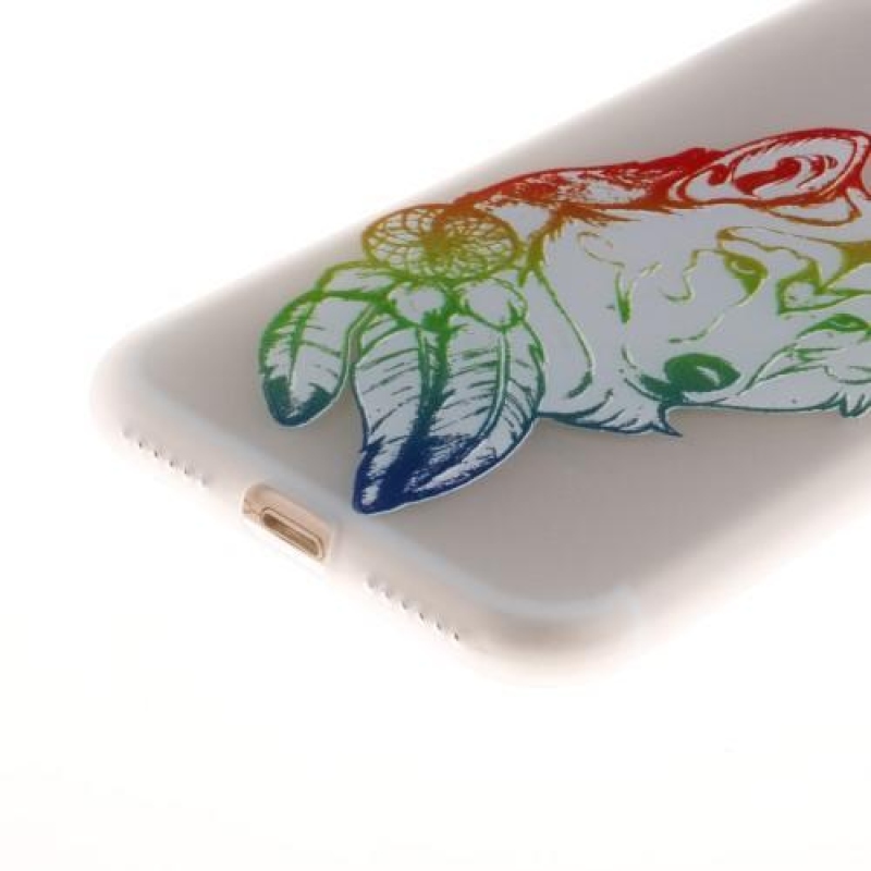 Emboss gelový obal na iPhone 7 a iPhone 8 - liška