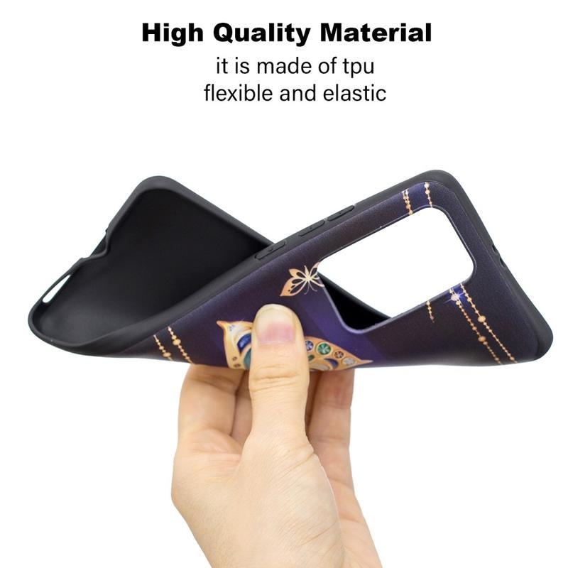 Emboss gelový obal na mobil Huawei P40 Pro - barevný motýl