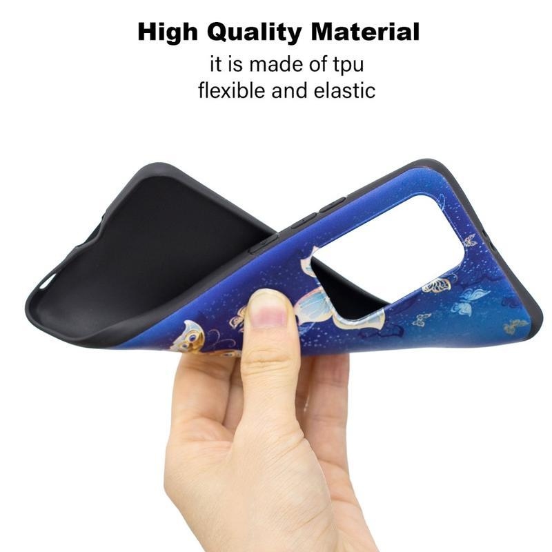 Emboss gelový obal na mobil Huawei P40 Pro - motýli