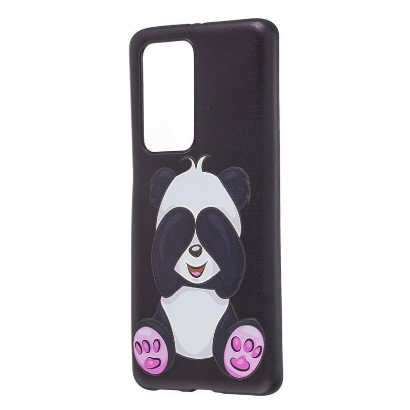Emboss gelový obal na mobil Huawei P40 Pro - roztomilá panda