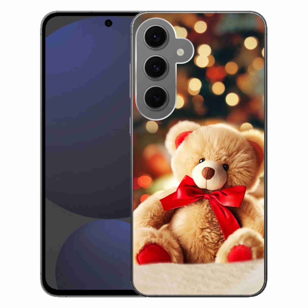 Gelový kryt mmCase na Samsung Galaxy S24 FE - plyšový medvídek