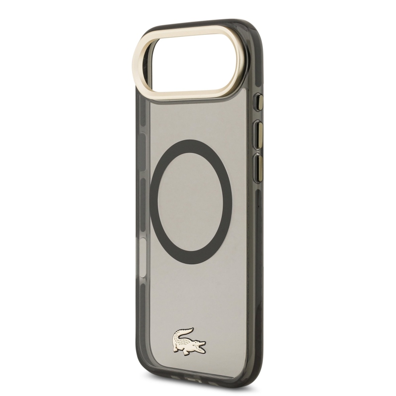 Lacoste PC/TPU Frosted Finish Gold Logo MagSafe Zadní Kryt pro iPhone Air Black