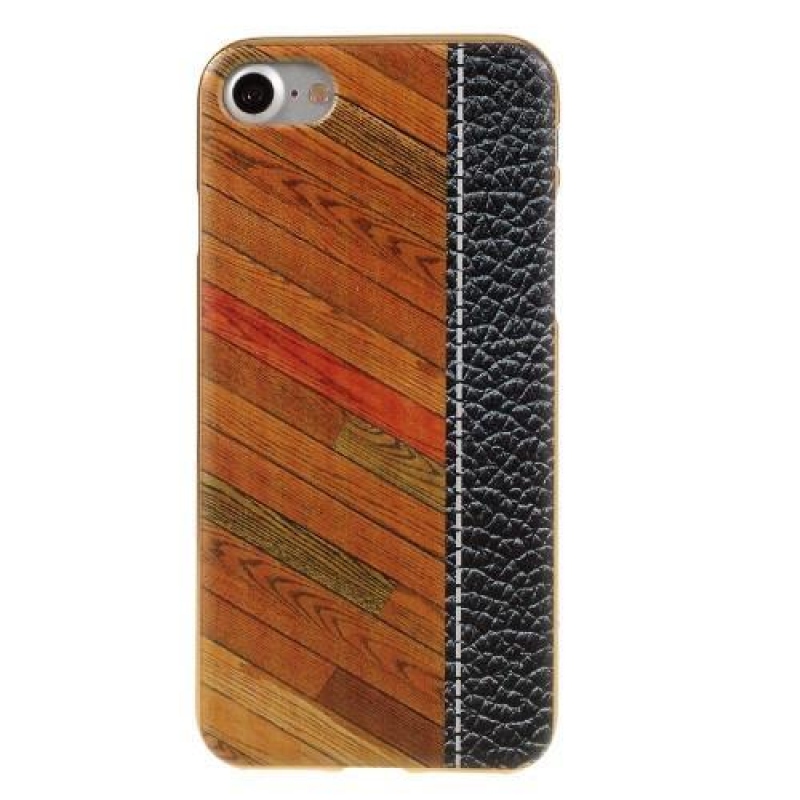Emotive gelový obal na iPhone 8 a iPhone 7 - barevné dřevo