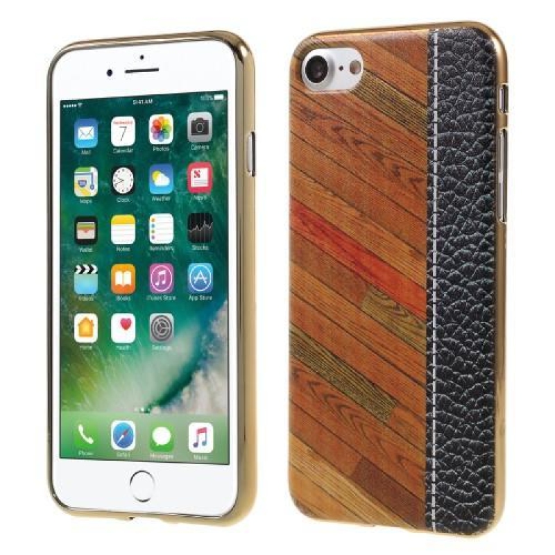 Emotive gelový obal na iPhone 8 a iPhone 7 - barevné dřevo