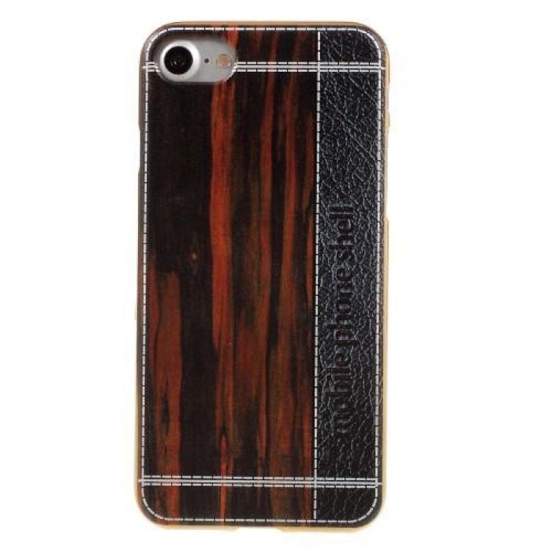 Emotive gelový obal na iPhone 8 a iPhone 7 - černohnědé dřevo