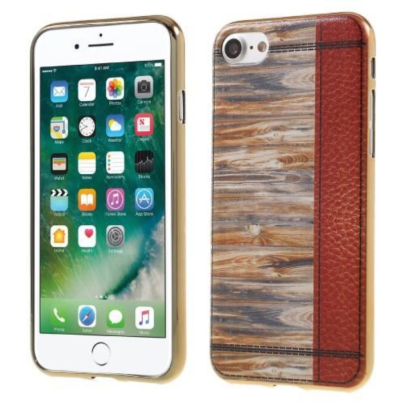 Emotive gelový obal na iPhone 8 a iPhone 7 - variace dřeva