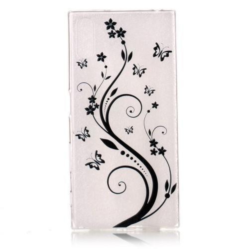 Emotive gelový obal na mobil Sony Xperia XZ - květinoví motýlci