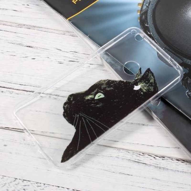 Emotive tenký gelový obal na mobil Huawei P9 Lite (2017) - černá kočka