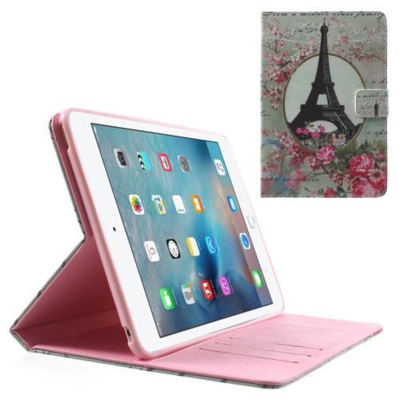 Emotive zapínací knížkové pouzdro na iPad mini 4 - Eiffelova věž